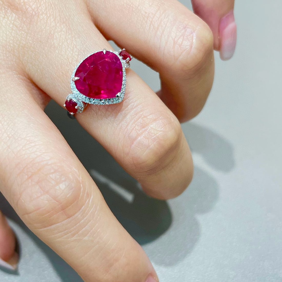14k Gold 4.71 Ctw Natural Tourmaline & Ruby Ring - 5