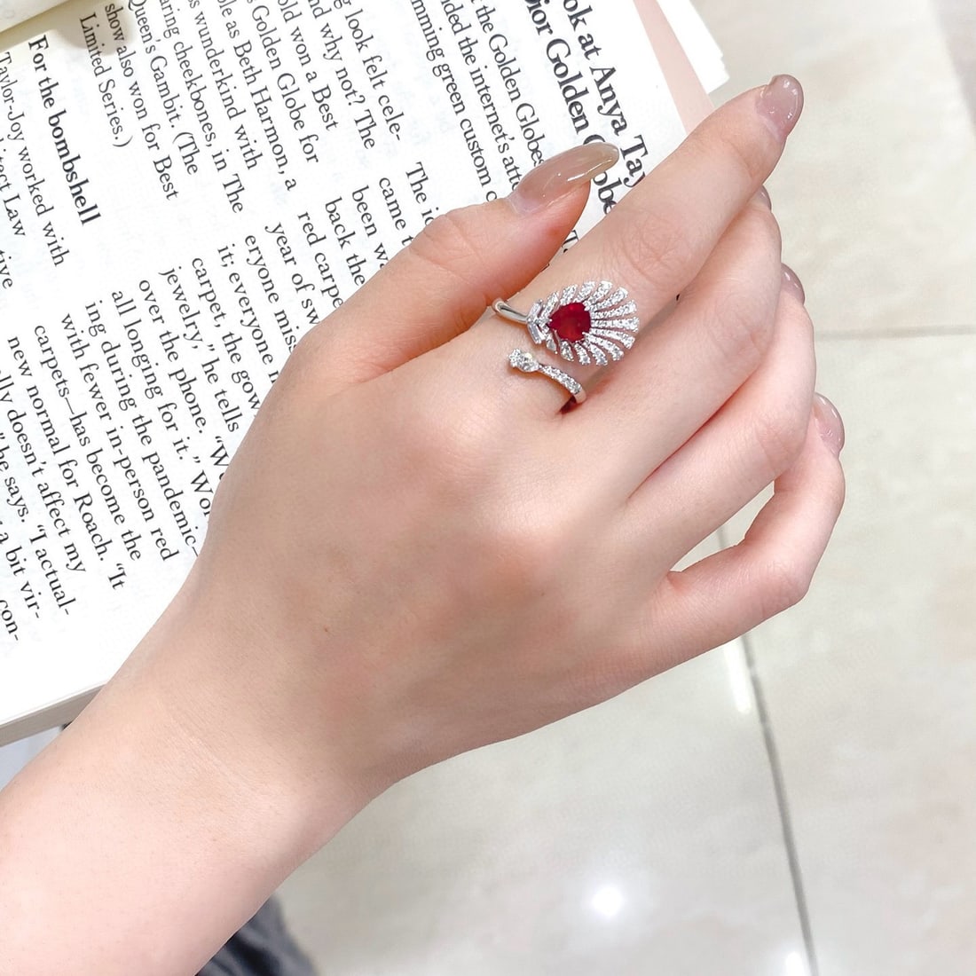 14k Gold 1.53 Ctw Natural Ruby & Diamond Ring - 5