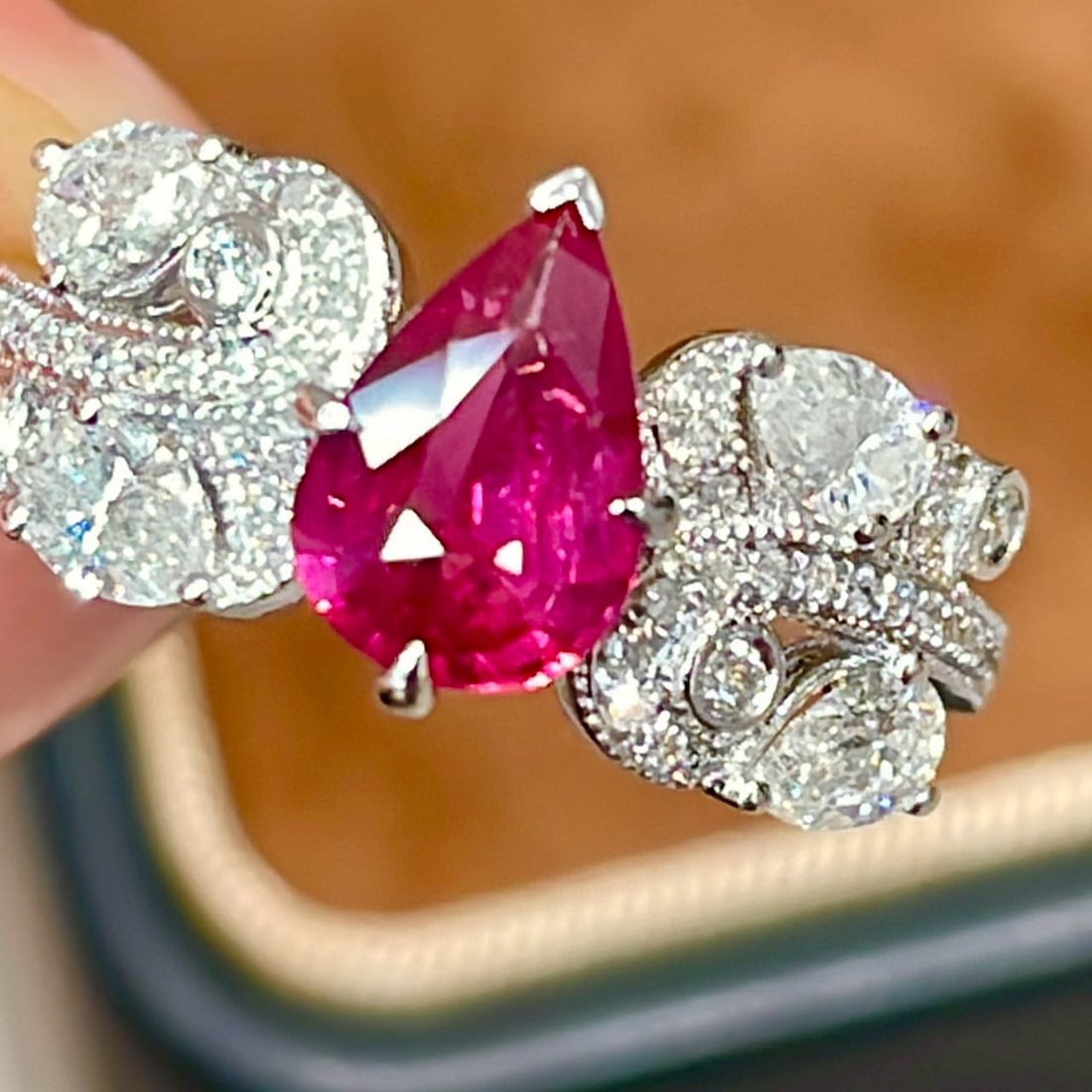 14k Gold 1.72 Ctw Natural Ruby & Diamond Ring - 2
