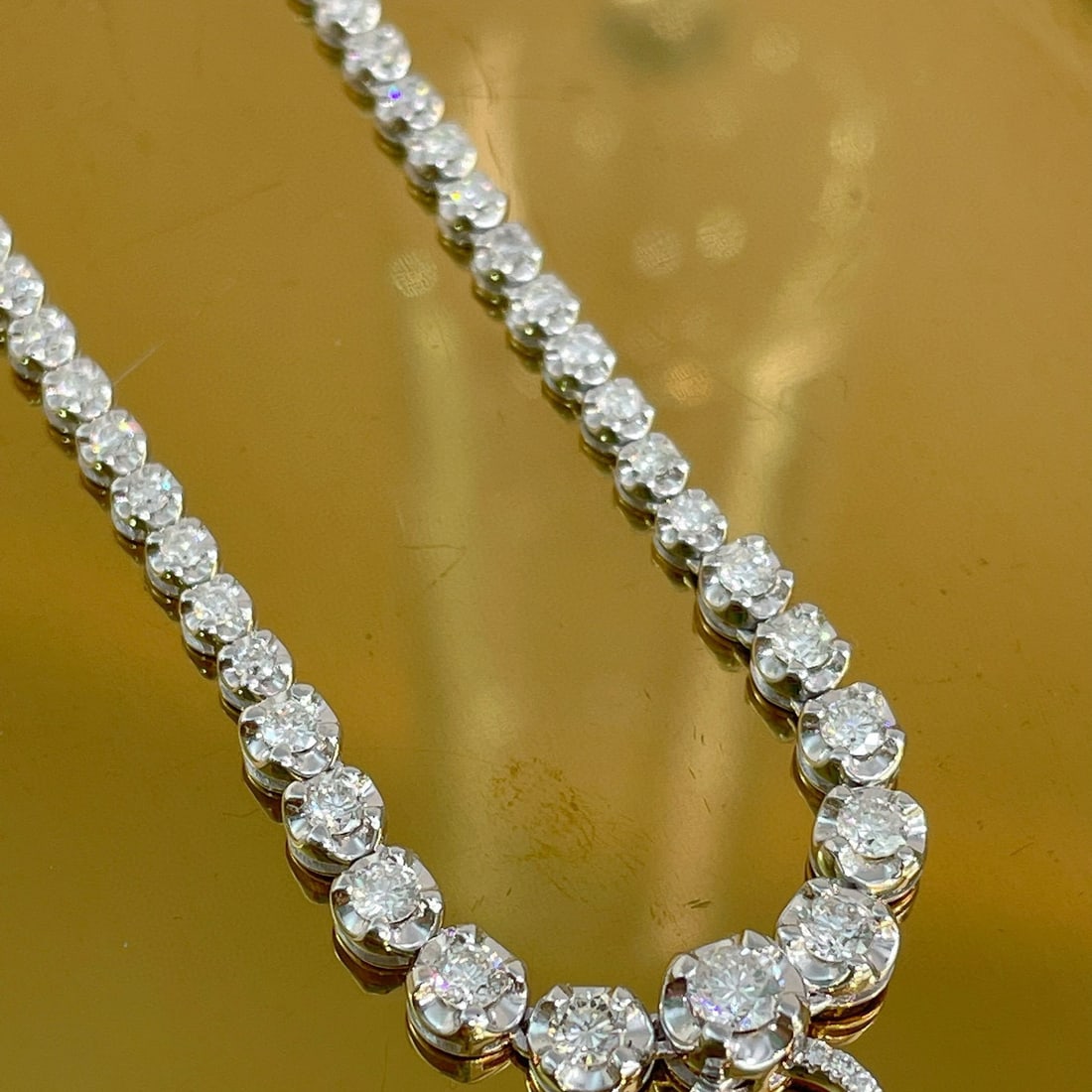 14k Gold 3.06 Ctw Natural H Diamond Necklace - 2