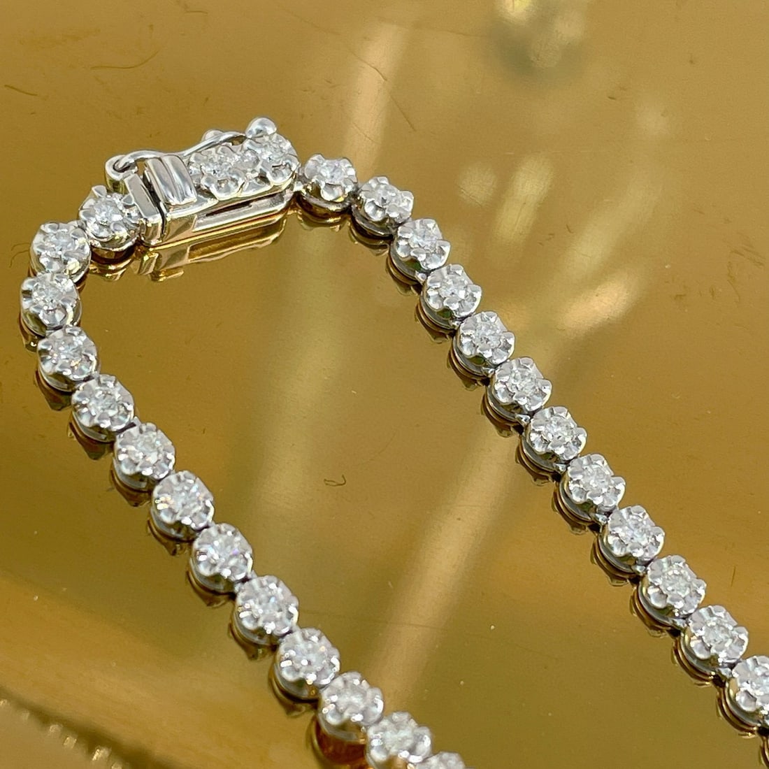 14k Gold 3.06 Ctw Natural H Diamond Necklace - 3