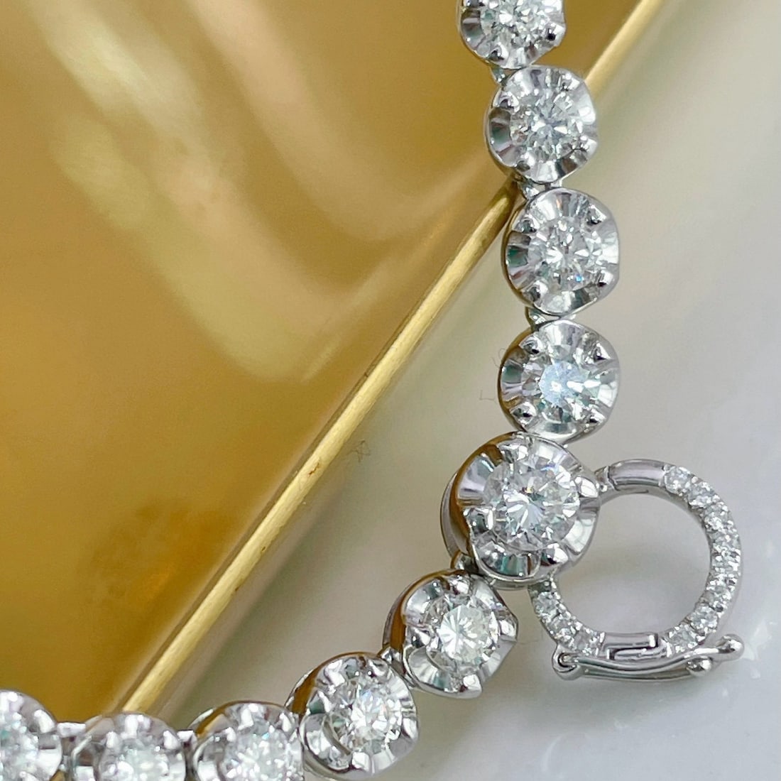 14k Gold 3.06 Ctw Natural H Diamond Necklace - 4