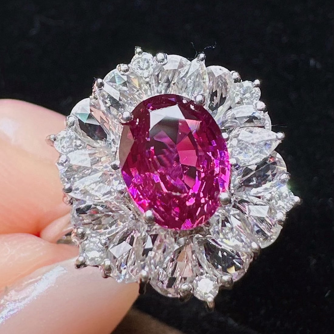 14k Gold 1.53 Ct Natural Sapphire & Sapphire Ring - 2