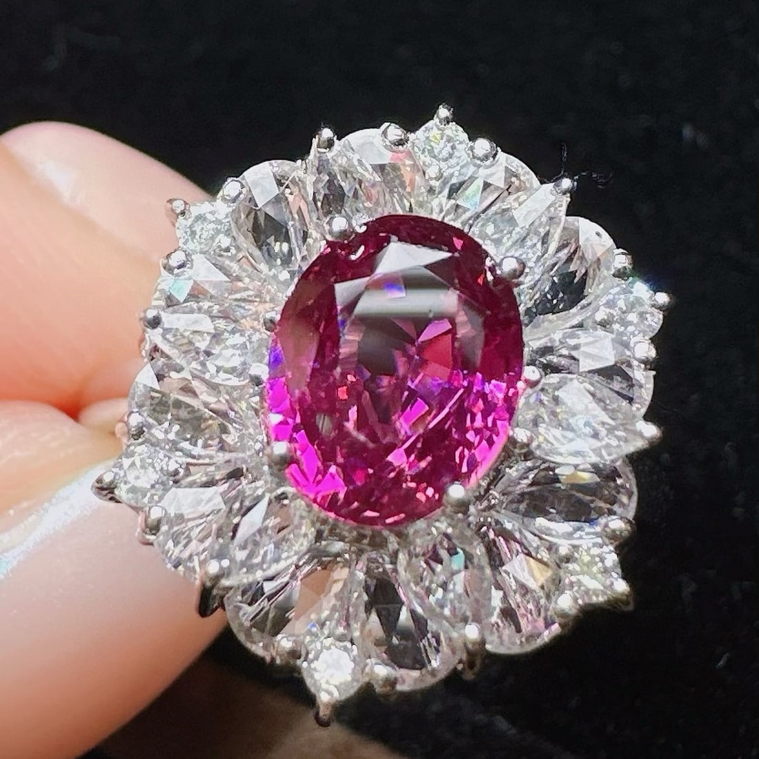 14k Gold 1.53 Ct Natural Sapphire & Sapphire Ring - 3