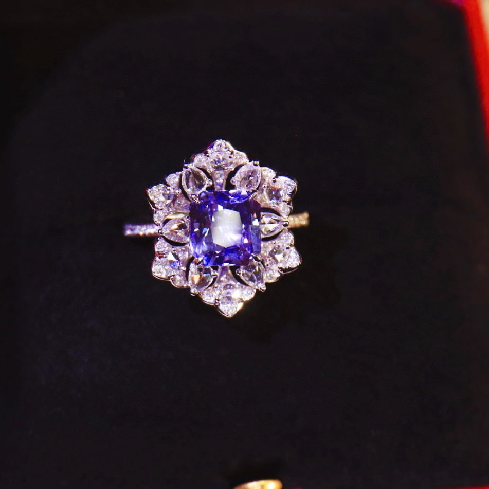 14k Gold 2.71 Ctw Natural Sapphire & Diamond Ring - 2