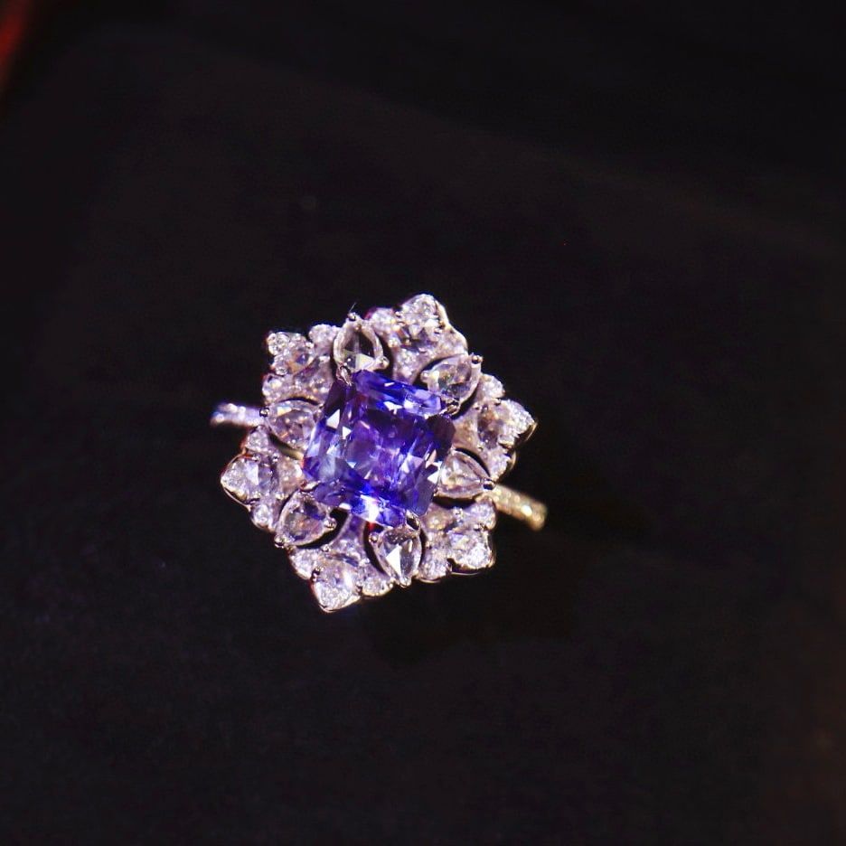 14k Gold 2.71 Ctw Natural Sapphire & Diamond Ring - 3