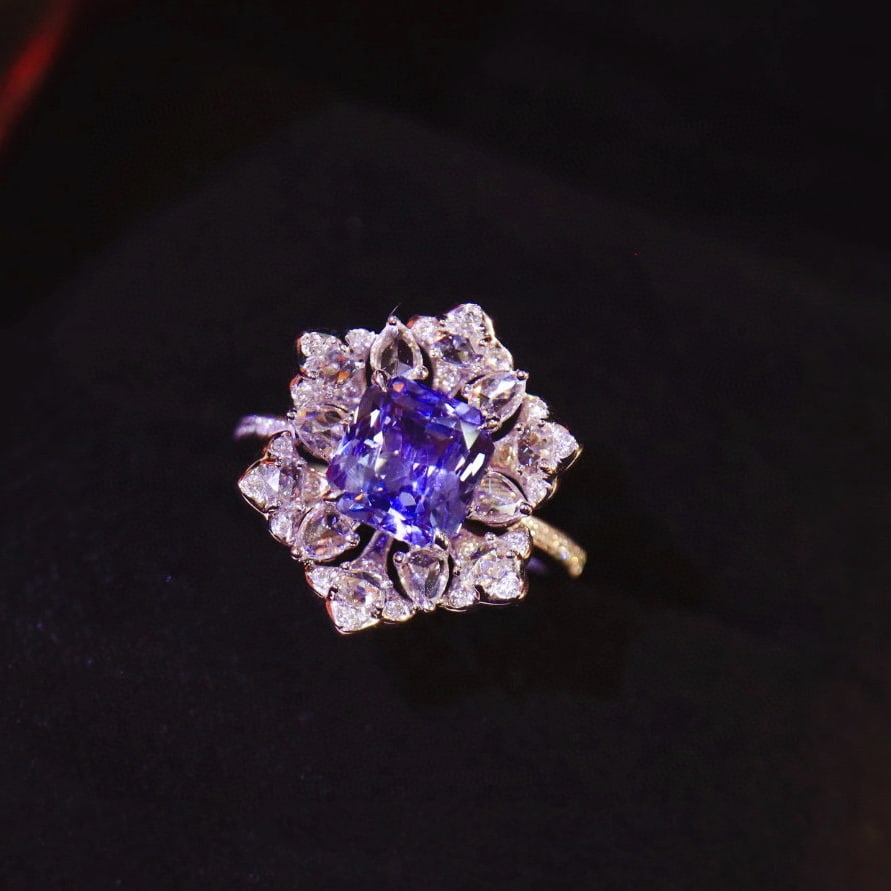 14k Gold 2.71 Ctw Natural Sapphire & Diamond Ring - 5