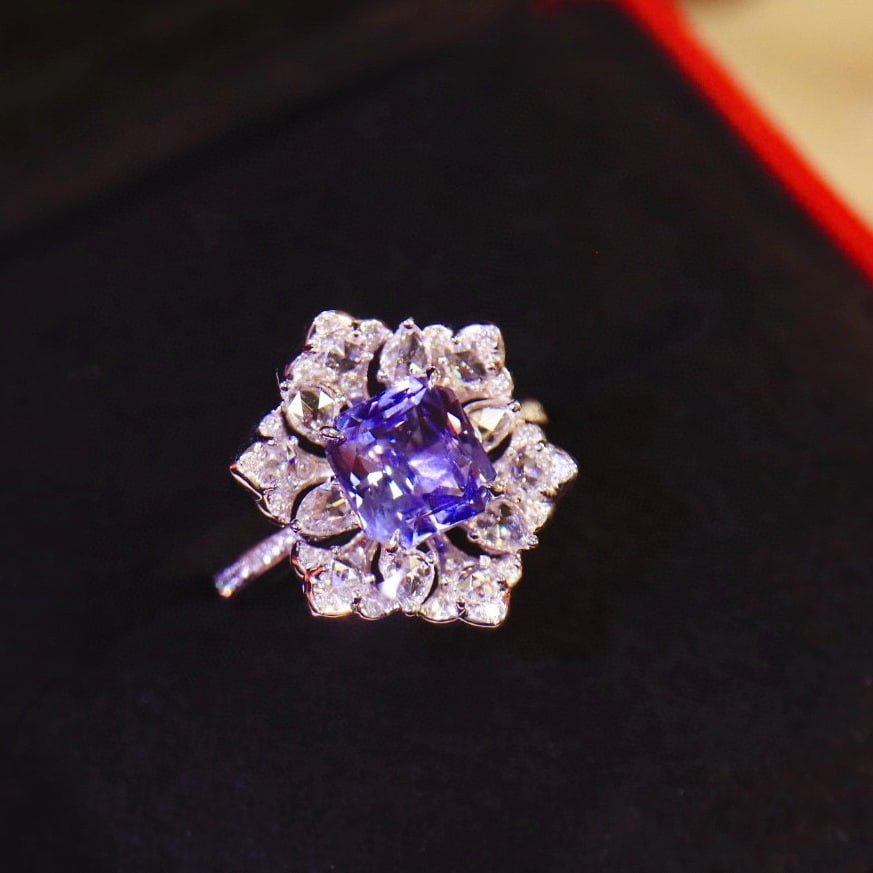 14k Gold 2.71 Ctw Natural Sapphire & Diamond Ring - 6
