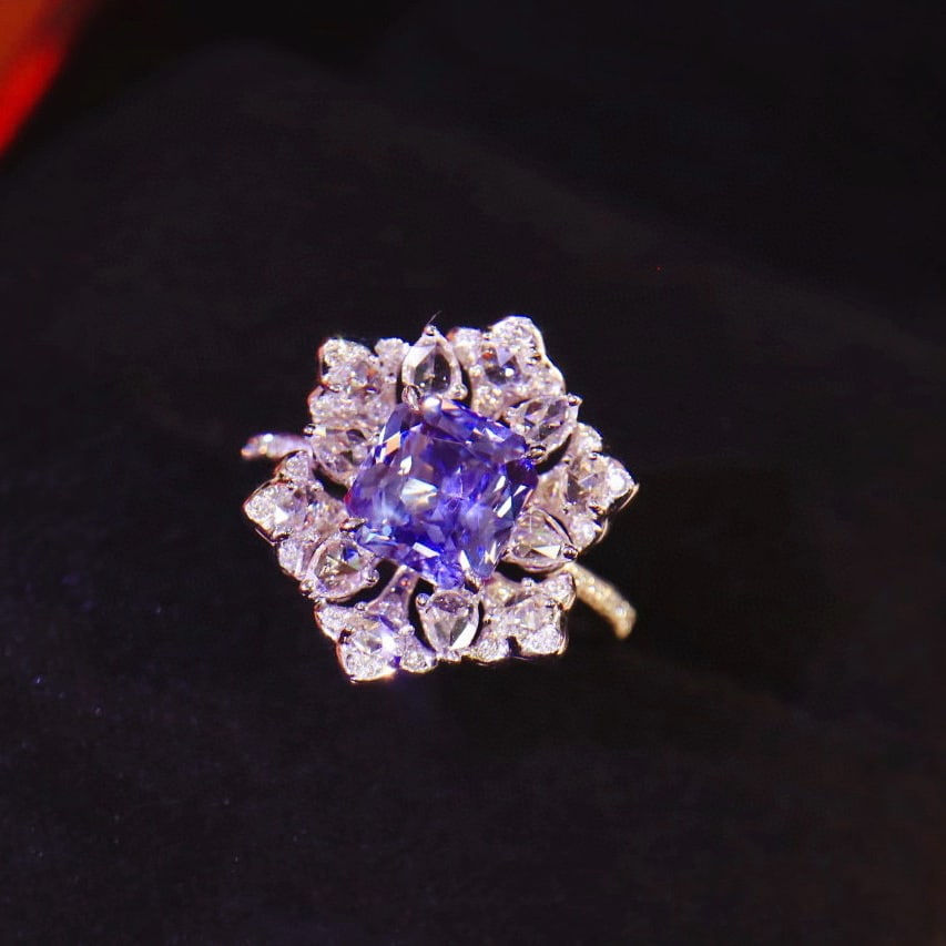 14k Gold 2.71 Ctw Natural Sapphire & Diamond Ring - 9