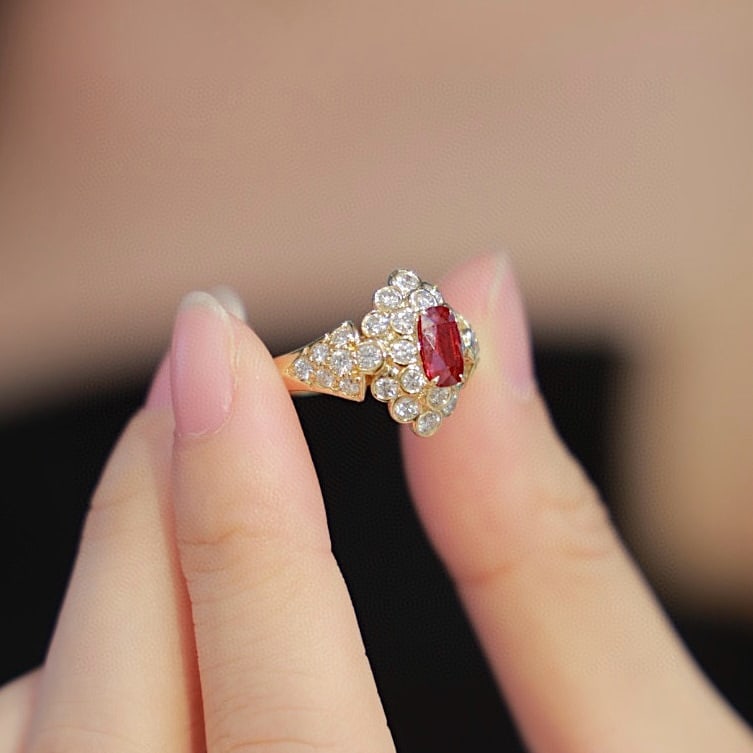14k Gold 1.67 Ctw Natural Ruby & Diamond Ring - 2