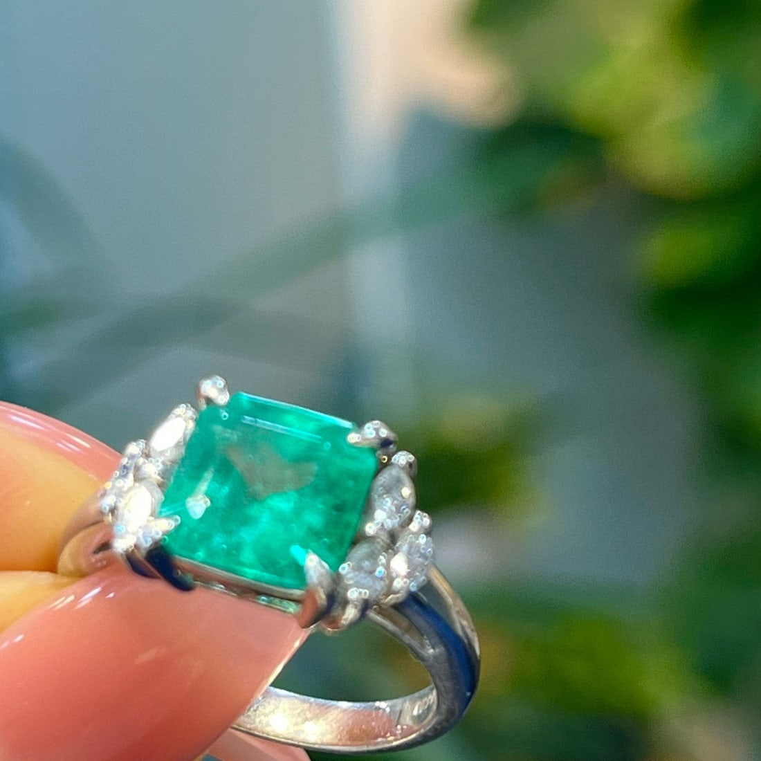 14k Gold 2.74 Ctw Natural Emerald & Diamond Ring - 5