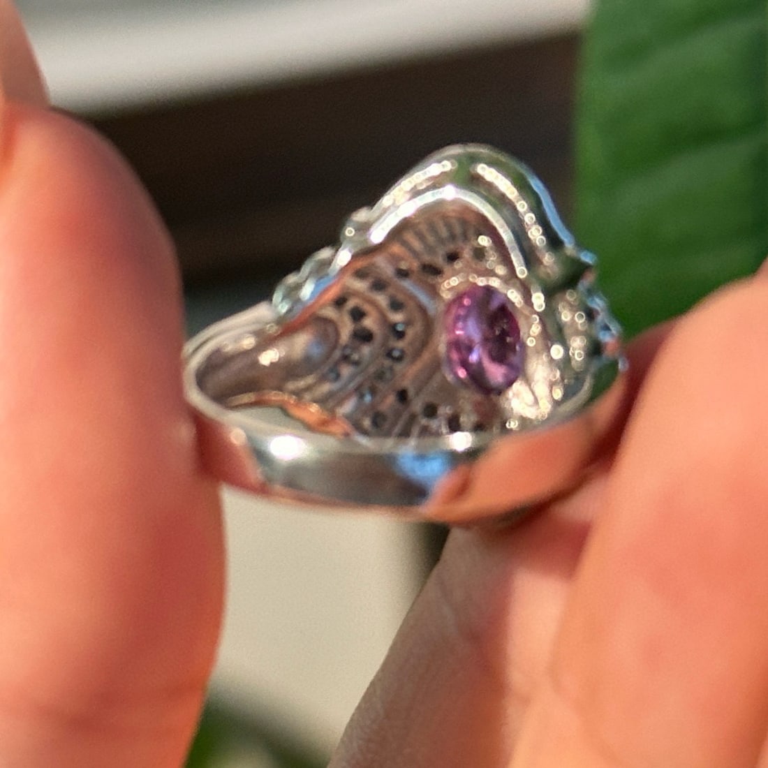 14k Gold 2.70 Ctw Natural Sapphire & Diamond Ring - 3