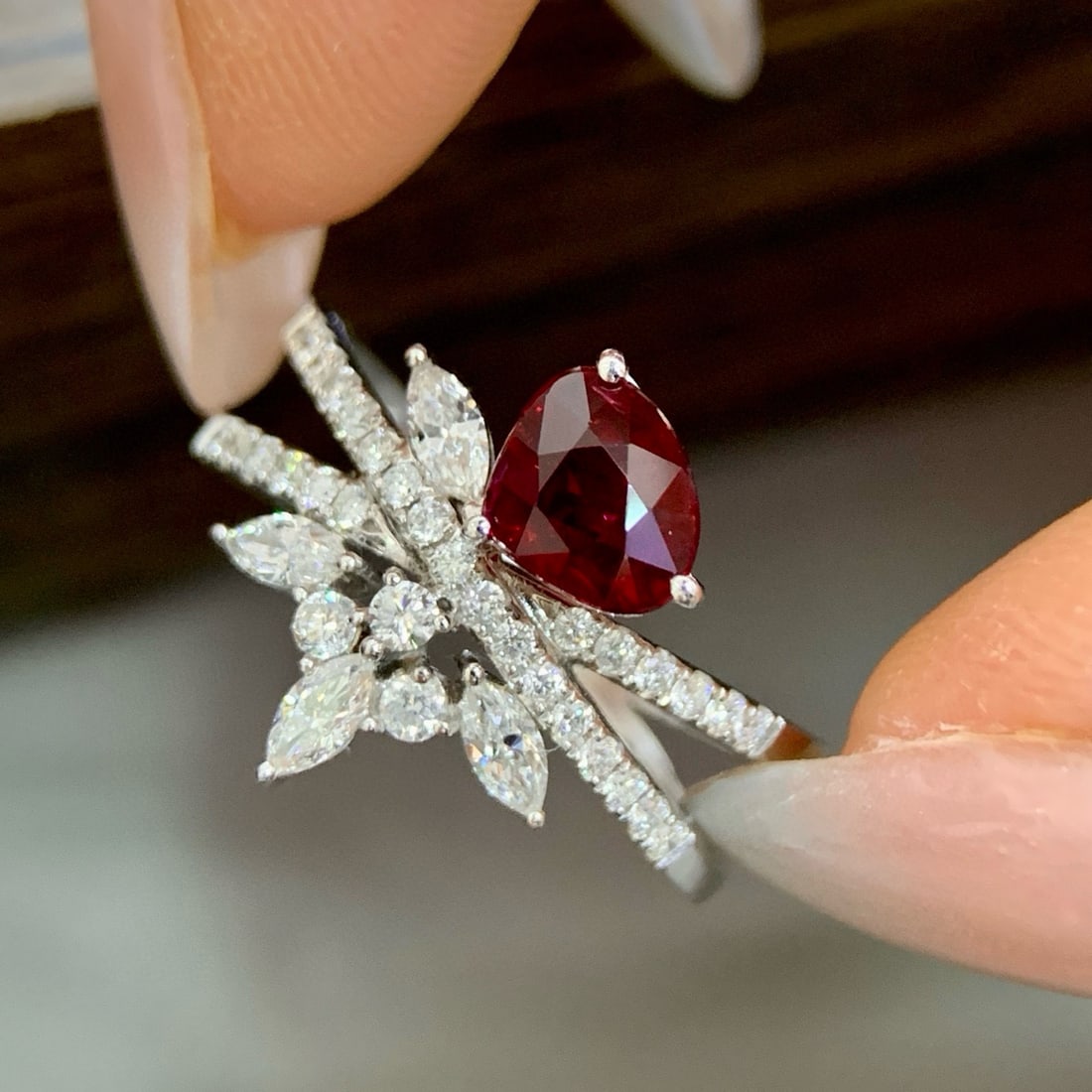 14k Gold 1.52 Ctw Natural Ruby & Diamond Ring - 4