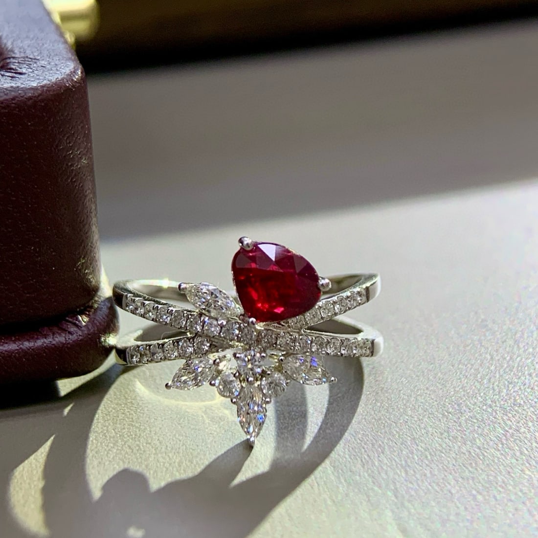 14k Gold 1.52 Ctw Natural Ruby & Diamond Ring - 7