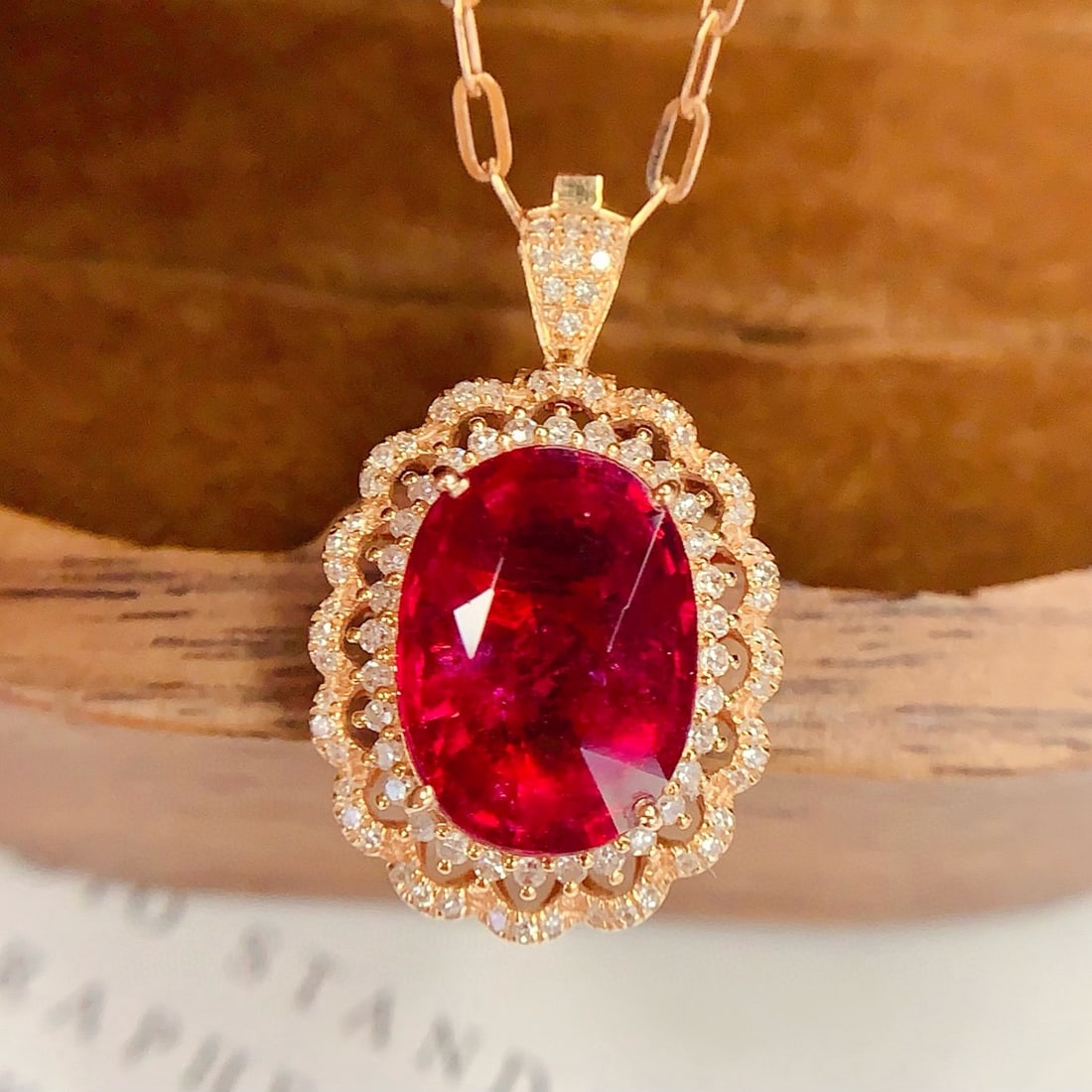 14k Gold 5.01 Ct Natural Tourmaline & Diamond Ring/pendant( Without Chain ) - 6