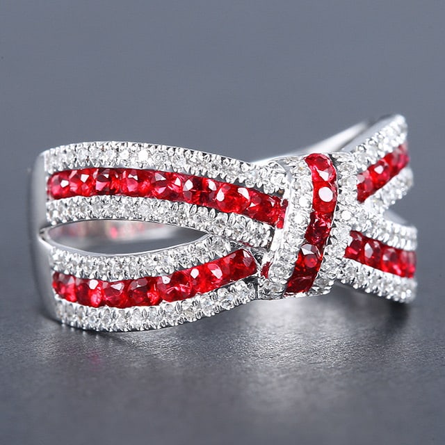 14k Gold 1.49 Ctw Natural Ruby & Diamond Ring - 3