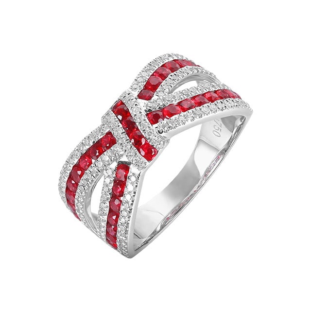 14k Gold 1.49 Ctw Natural Ruby & Diamond Ring - 5