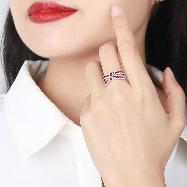 14k Gold 1.49 Ctw Natural Ruby & Diamond Ring - 6