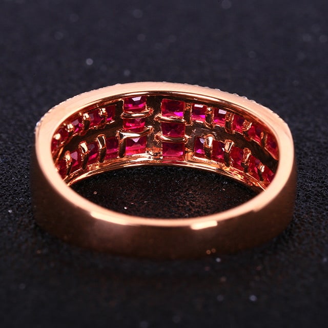 14k Gold 2.16 Ctw Natural Ruby & Diamond Ring - 3