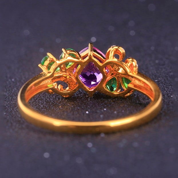 14k Gold 1.51 Ctw Natural Sapphire & Diamond Ring - 4