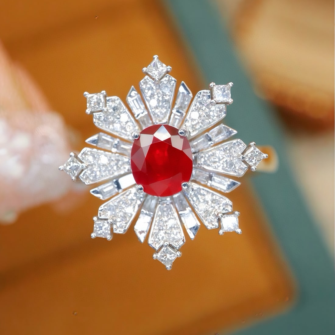 14k Gold 1.39 Ctw Natural Ruby & Diamond Ring/pendant( Without Chain ): Ref:231053091 // gold content:14k gold // ring size:7. 25us // // main gemstone:ruby // shape:oval // carat weight:1. 03ct // color:red // treatment:natural // // adjacent gemstone 2 : diamond //