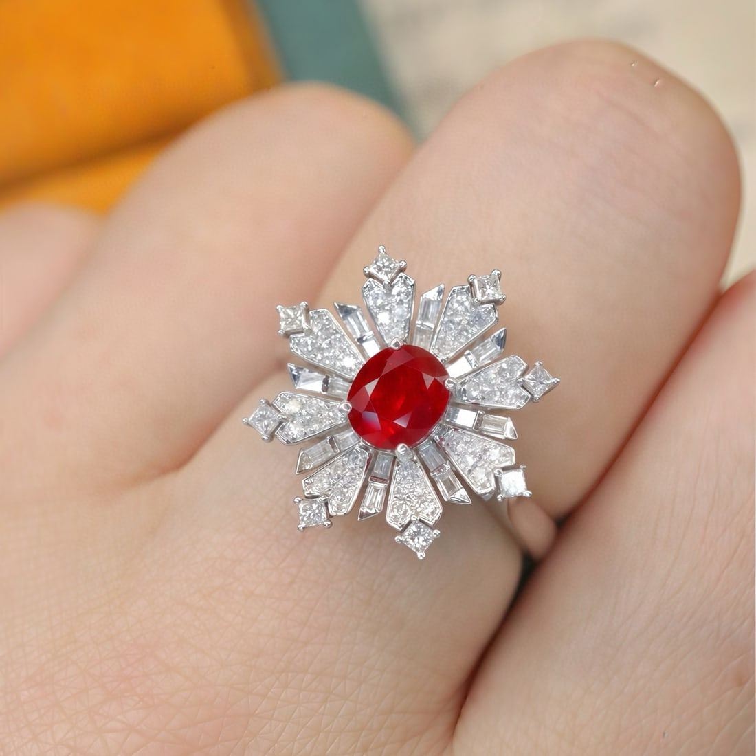 14k Gold 1.39 Ctw Natural Ruby & Diamond Ring/pendant( Without Chain ) - 7