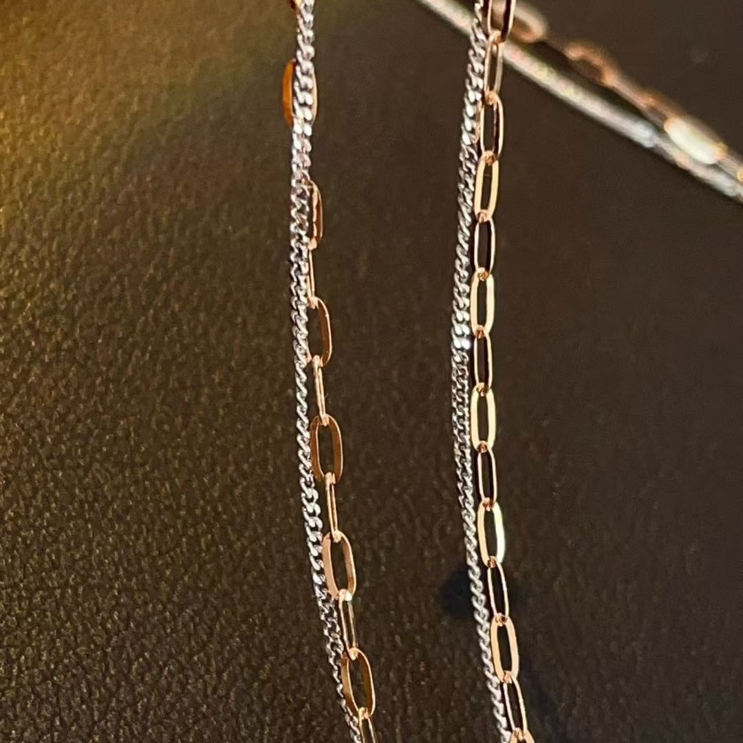 14k Gold 0.05 Ct Natural H Diamond Necklace - 4