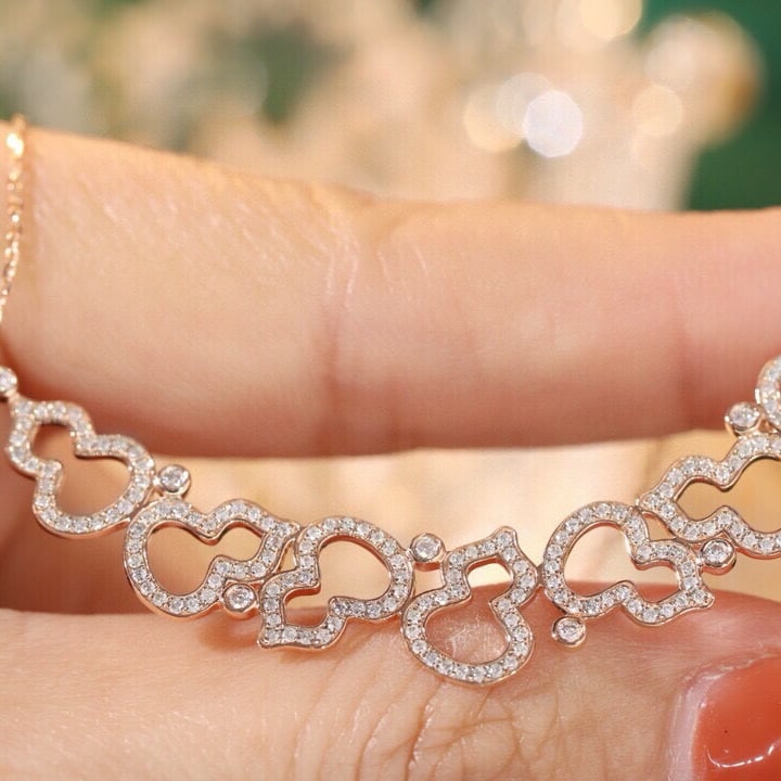 14k Gold 0.6 Ct Natural H Diamond Necklace - 7