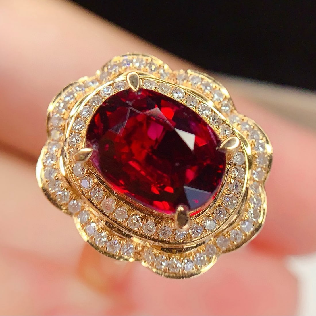 14k Gold 2.56 Ct Natural Tourmaline & Diamond Ring/pendant( Without Chain ) - 2