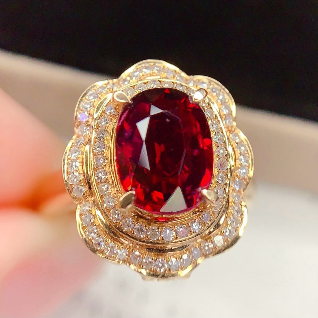 14k Gold 2.56 Ct Natural Tourmaline & Diamond Ring/pendant( Without Chain ) - 3