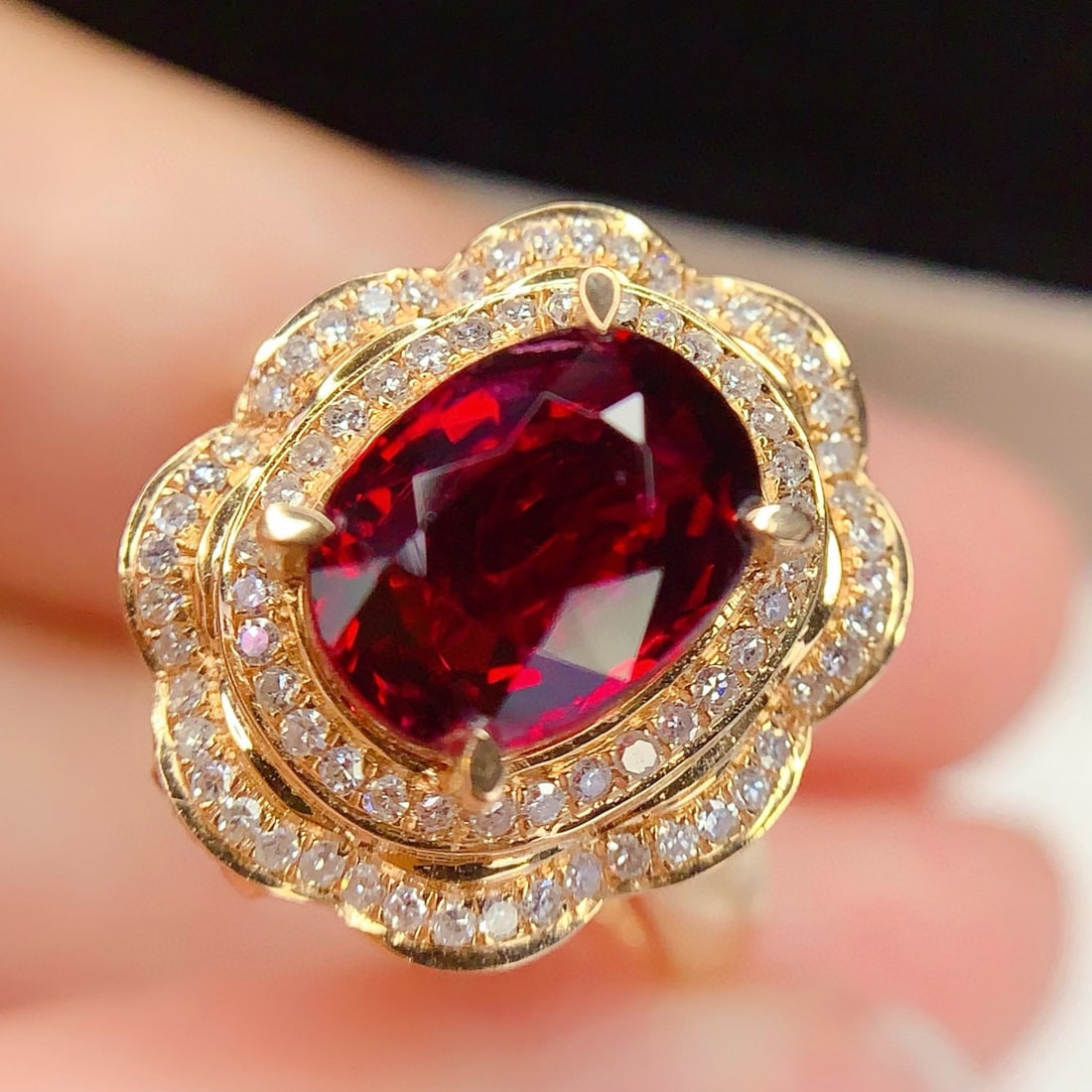 14k Gold 2.56 Ct Natural Tourmaline & Diamond Ring/pendant( Without Chain ) - 4