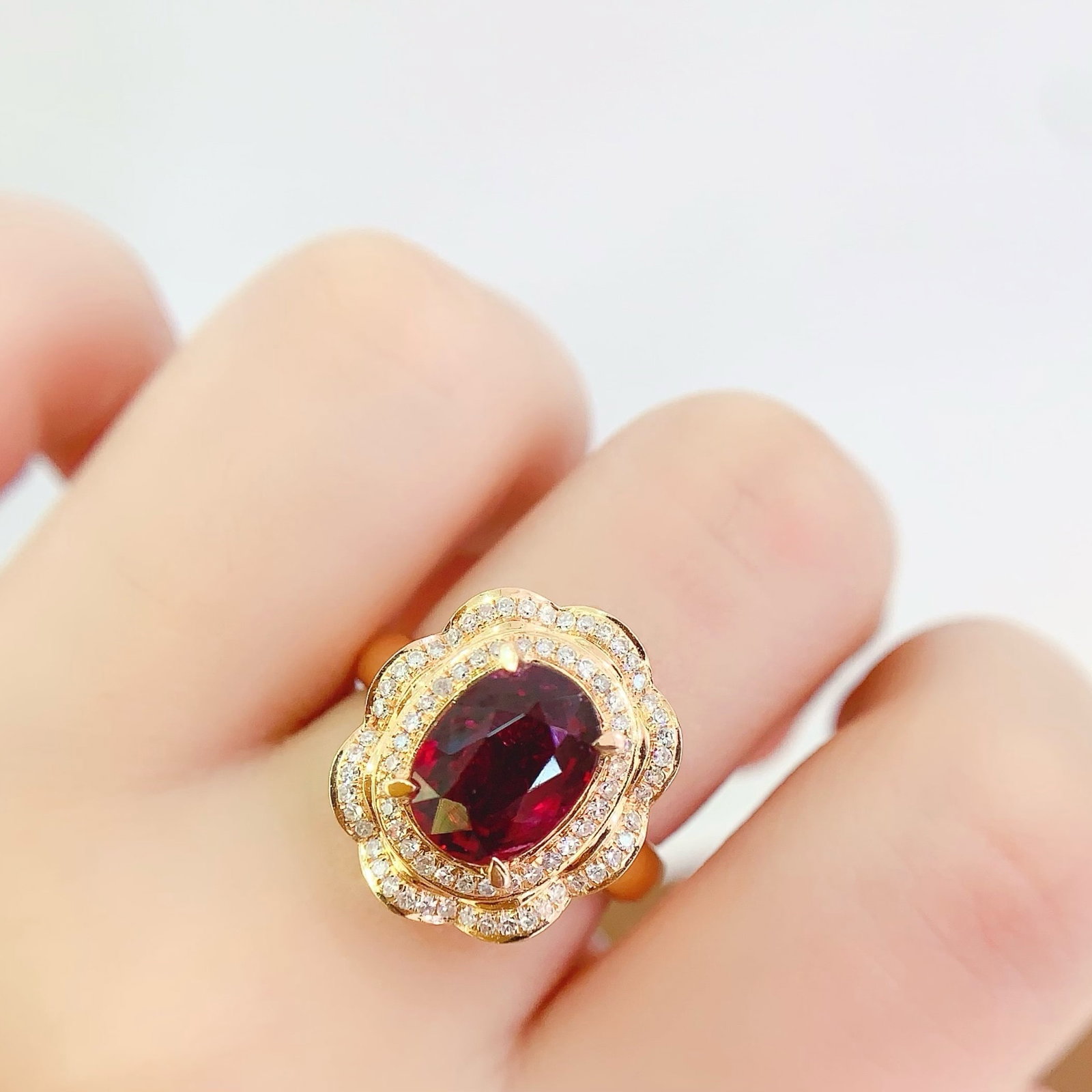 14k Gold 2.56 Ct Natural Tourmaline & Diamond Ring/pendant( Without Chain ) - 6