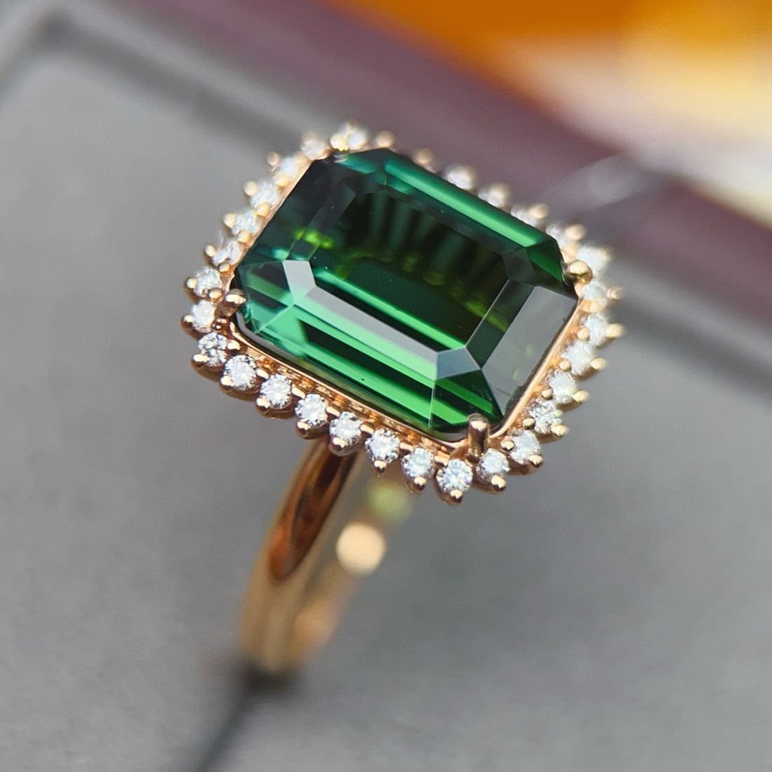14k Gold 5.35 Ctw Natural Tourmaline & Diamond Ring - 5