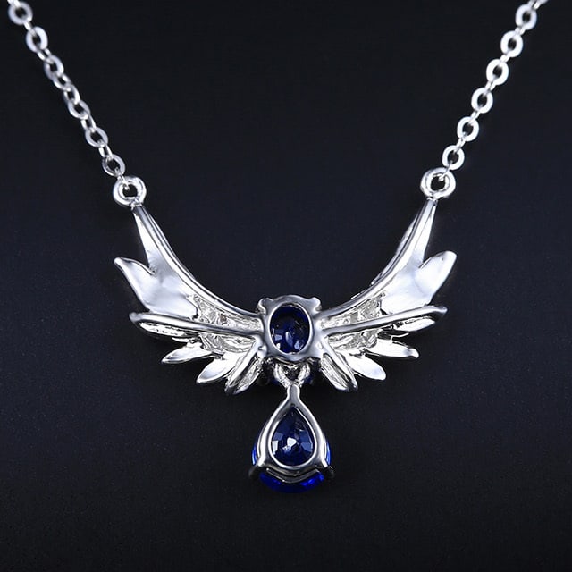 14k Gold 0.82 Ctw Natural Sapphire & Diamond Necklace - 4