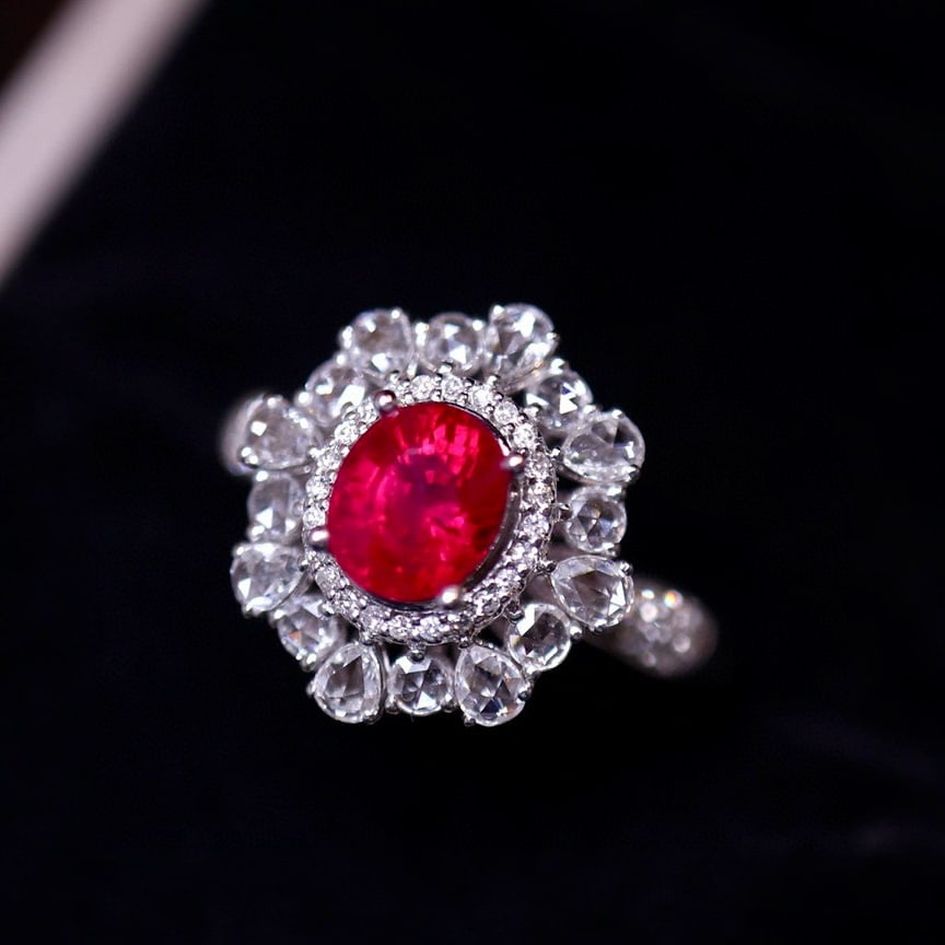 14k Gold 1.04 Ct Natural Ruby & Diamond Ring - 2