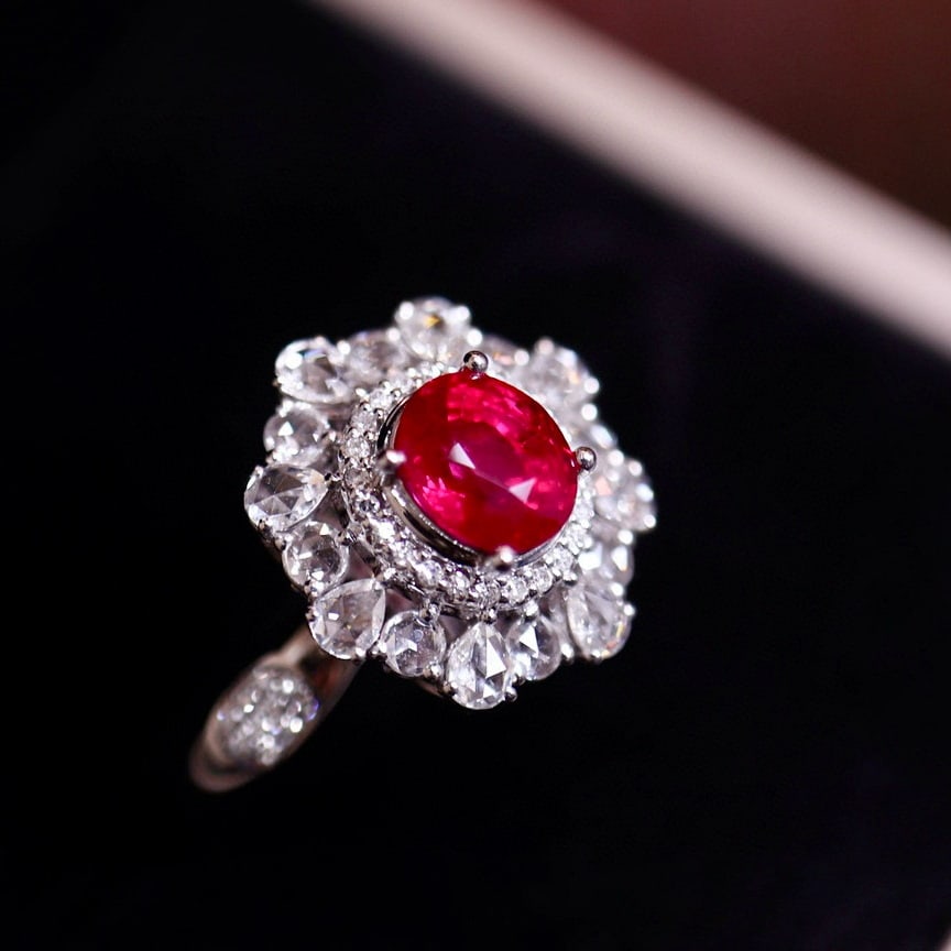 14k Gold 1.04 Ct Natural Ruby & Diamond Ring - 3