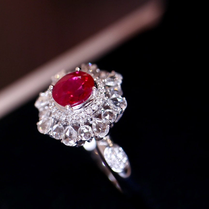 14k Gold 1.04 Ct Natural Ruby & Diamond Ring - 4