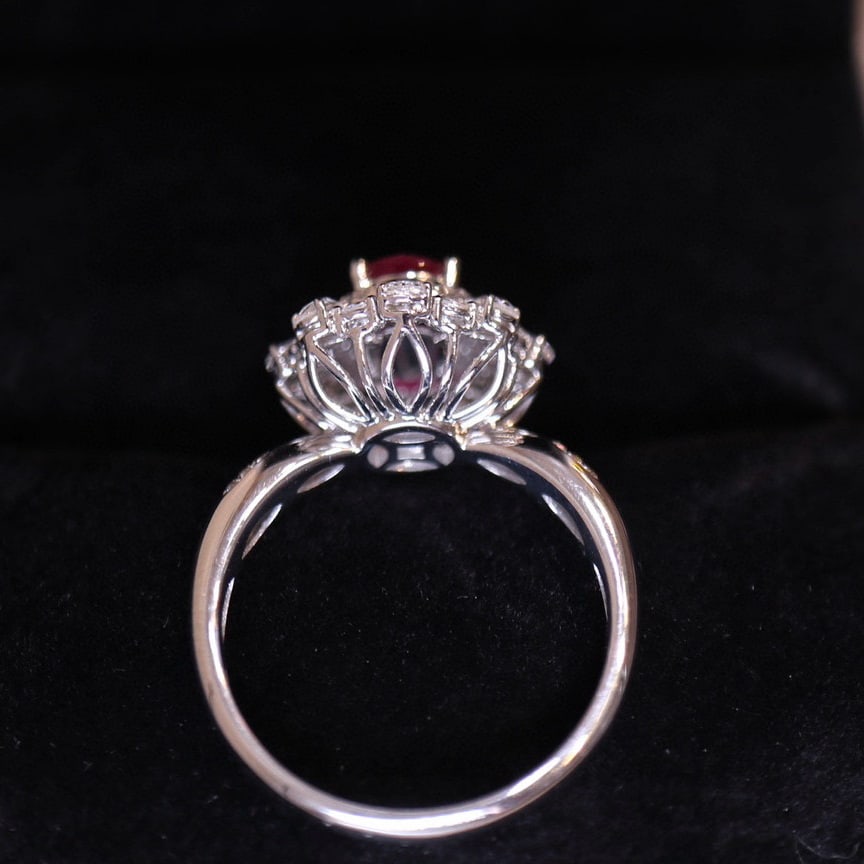 14k Gold 1.04 Ct Natural Ruby & Diamond Ring - 5