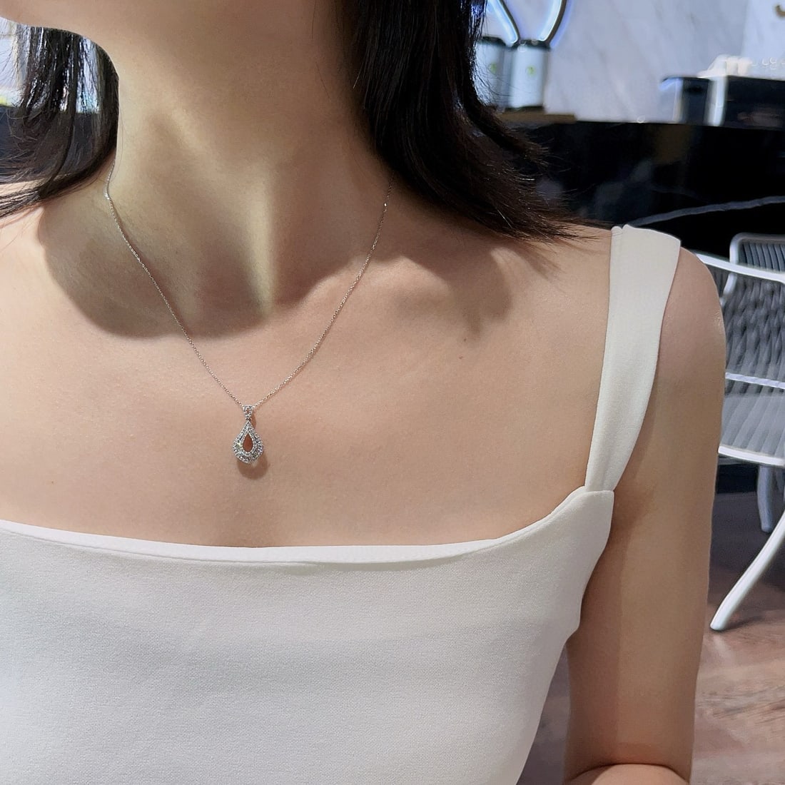 14k Gold 0.38 Ctw Natural H Diamond Pendant( Without Chain ) - 4