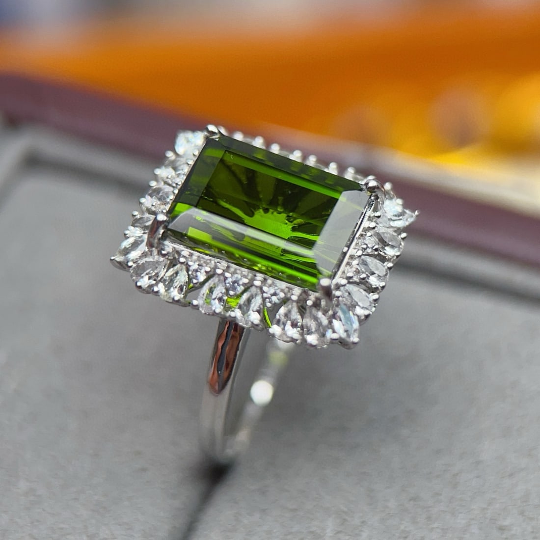 14k Gold 6.33 Ctw Natural Tourmaline & Diamond Ring - 2