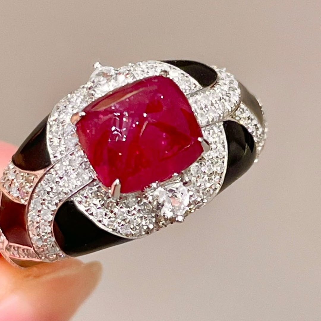14k Gold 2.94 Ctw Natural Ruby & Diamond Ring - 6