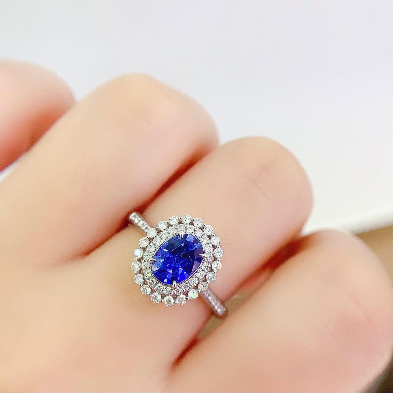 14k Gold 1.4 Ct Natural Sapphire & Diamond Ring/pendant( Without Chain ) - 6