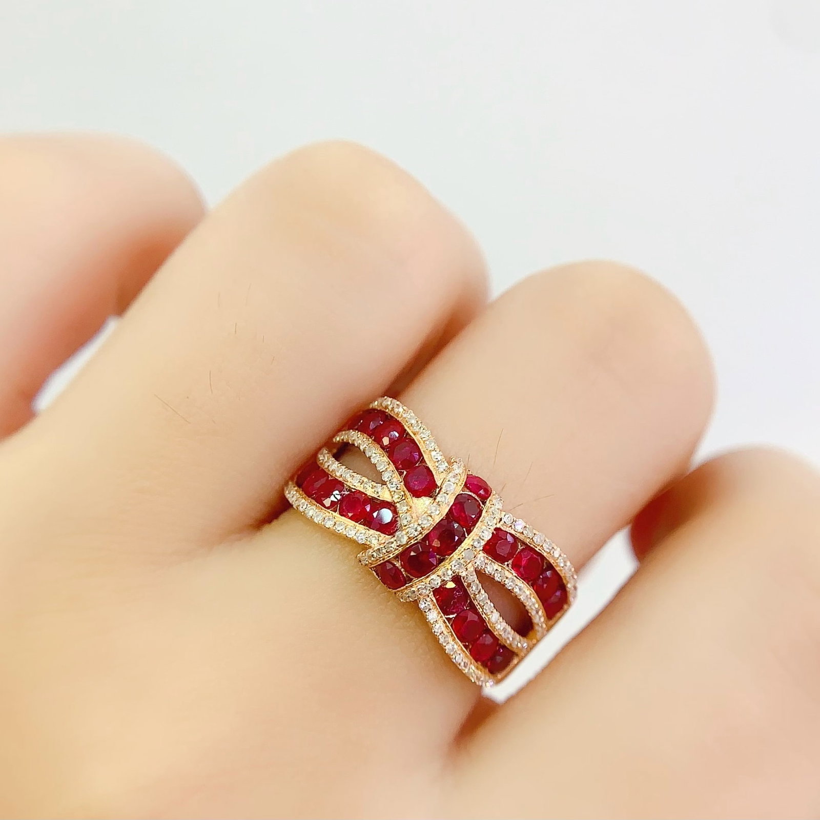 14k Gold 2.2 Ct Natural Ruby & Diamond Ring - 3