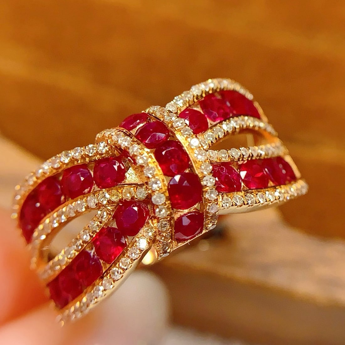 14k Gold 2.2 Ct Natural Ruby & Diamond Ring - 5