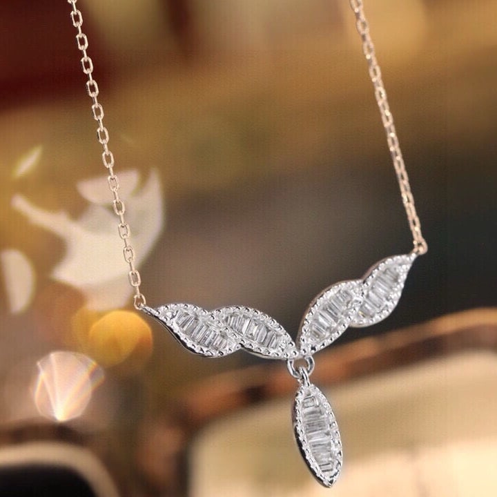 14k Gold 0.3 Ct Natural H Diamond Necklace - 8