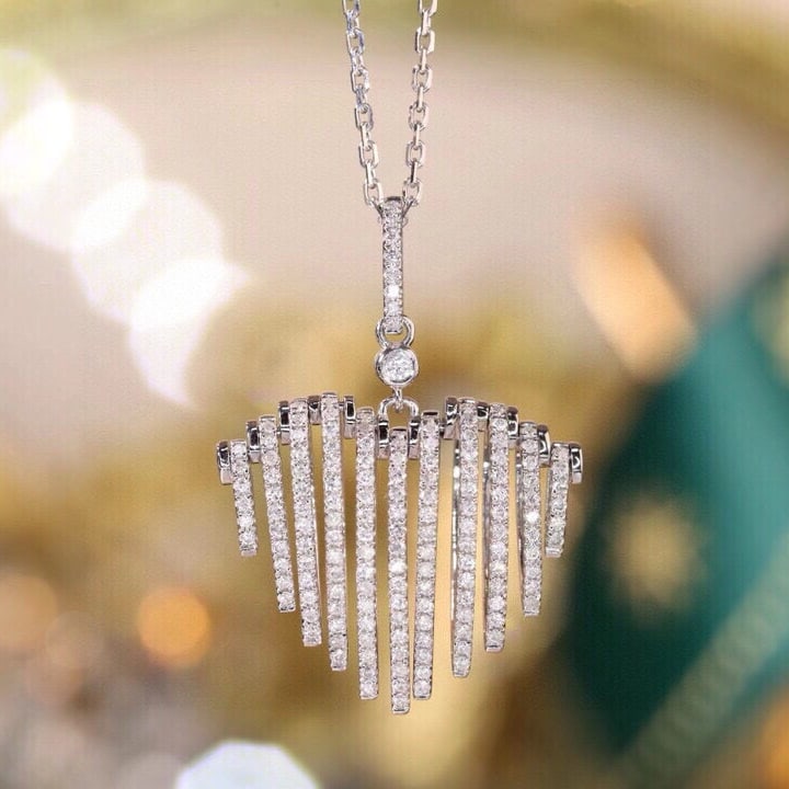 14k Gold 0.5 Ct Natural H Diamond Necklace - 2