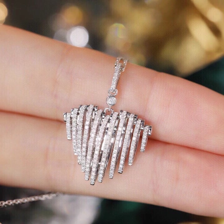 14k Gold 0.5 Ct Natural H Diamond Necklace - 6