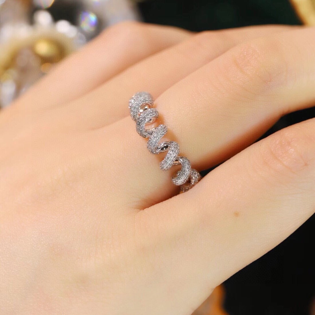 14k Gold 0.55 Ct Natural H Diamond Ring - 3