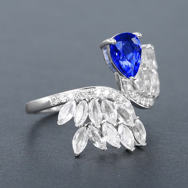 14k Gold 1.29 Ctw Natural Sapphire & Diamond Ring - 3