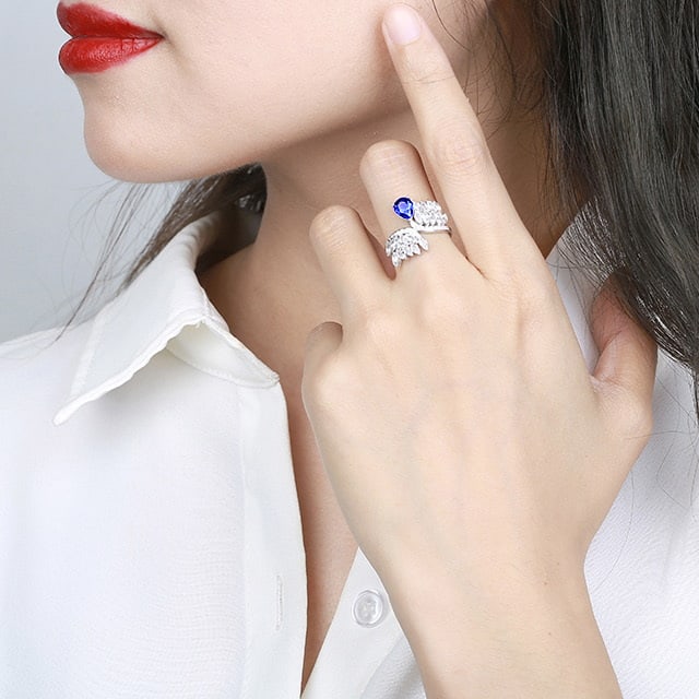 14k Gold 1.29 Ctw Natural Sapphire & Diamond Ring - 6